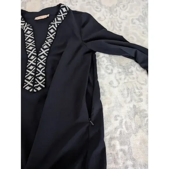 Tory Burch Ariana Tunic Top Blue White Size 2 / XS - Picture 6 of 13